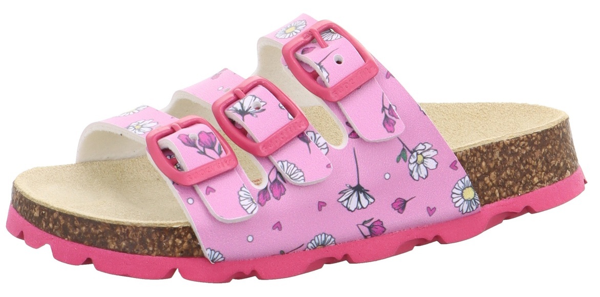 Superfit Pantolette »Fussbettpantolette WMS Schuh Weiten Mess System: normal«, mit allover Print