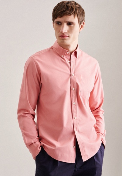 seidensticker Businesshemd »Schwarze Rose«, Regular Langarm Button-Down-Kragen Uni
