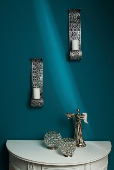 Wandkerzenhalter mit Ornamenten (2er Pack)