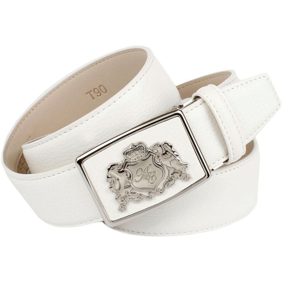 Anthoni Crown Ledergürtel mit Metalllogo
