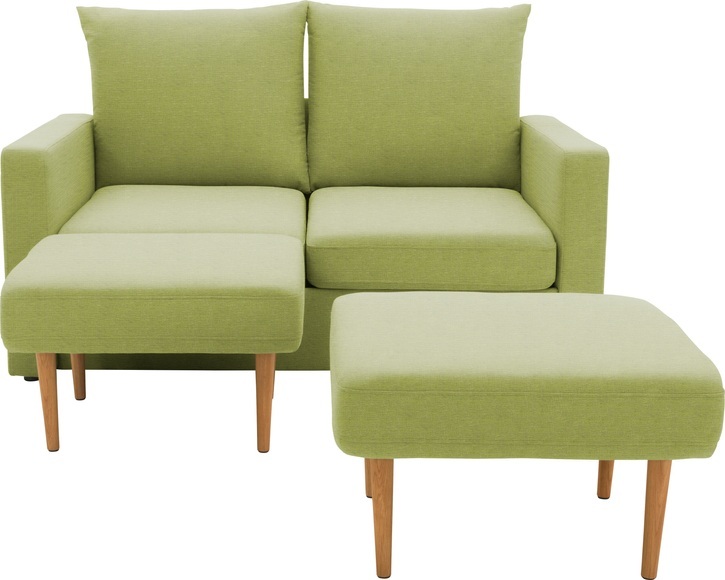 DOMO collection Sofa »Slunce«, (3 St.), für Outdoor geeignet, Raumwunder, 2-Sitzer mit 2 Hockern