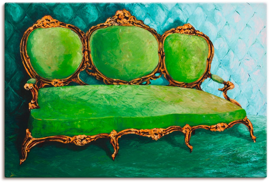 Artland Wandbild »Sofa grün«