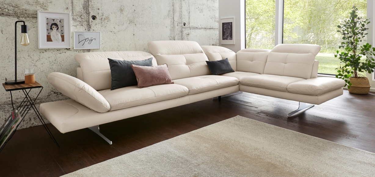 exxpo - sofa fashion Ecksofa, inkl. Kopf- bzw. Rückenverstellung und Armteilverstellung