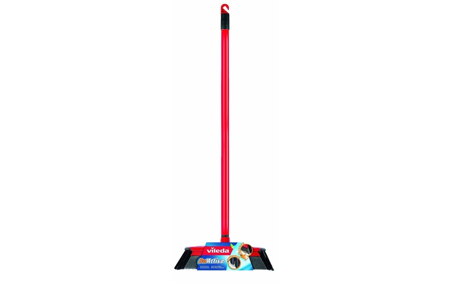Vileda Du-Activa - Zimmerbesen mit Teleskopstiel (Rot)