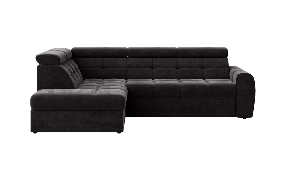 Places of Style Ecksofa »FERMATA L-Form, ausziehbar zur Schlaffunktion, mit grossem Bettkasten«, mit verstellbaren Kopfstützen, moderne Steppung
