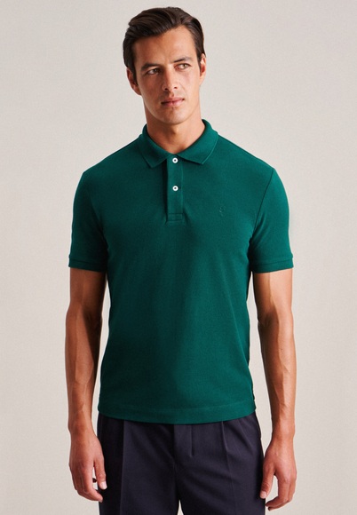 seidensticker Poloshirt »Slim«, Kurzarm Kragen Uni