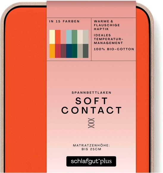 Schlafgut Spannbettlaken »Soft Contact«, (1 St.), 100% Bio Baumwolle