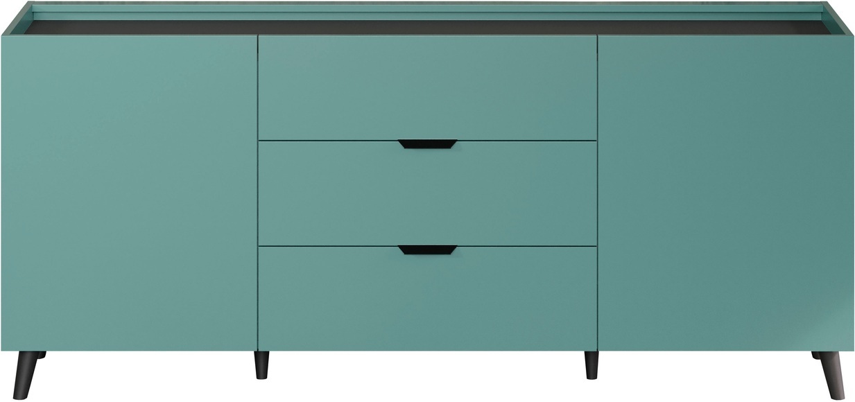 andas Sideboard »Mikkeline«, (1 St.), matt, B / H: ca. 181 / 60 cm, TV-Schrank, blau, türkis