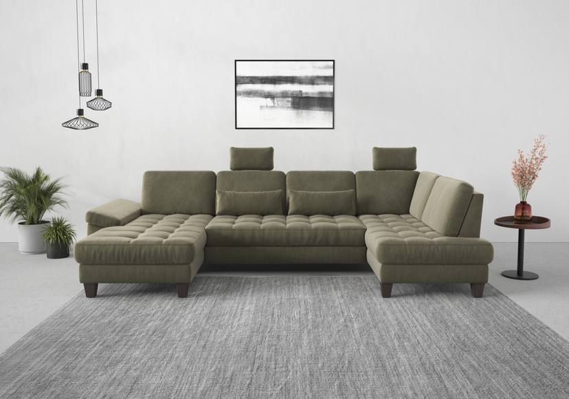 sit&more Wohnlandschaft, wahlweise mit Bettfunktion, Bettkasten, Sitztiefenverstellung