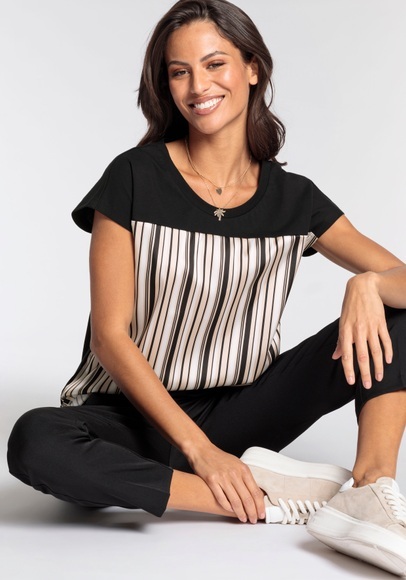 Laura Scott Shirtbluse, mit modernen Streifen - NEUE KOLLEKTION