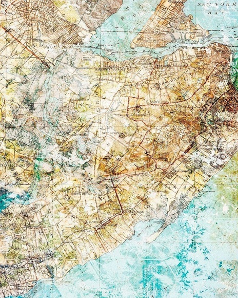Komar Fototapete »Mix Map«, 200/250 cm
