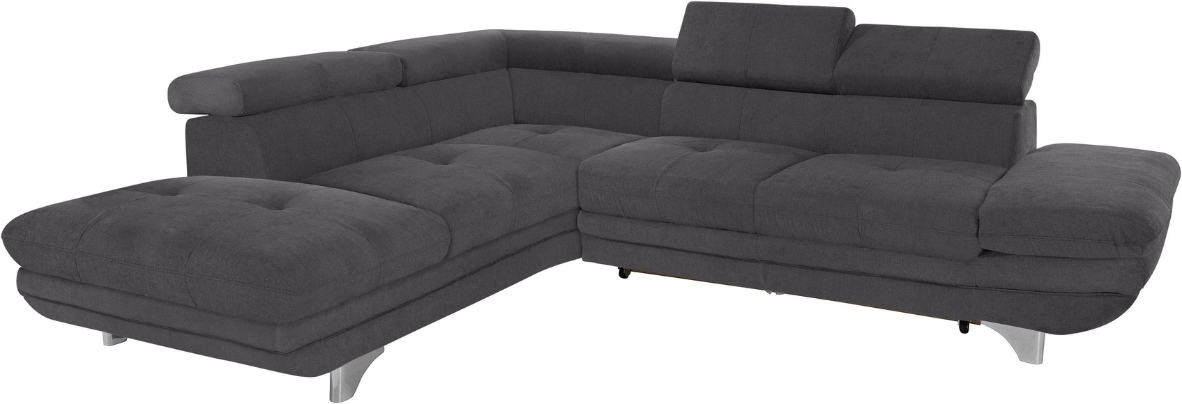 COTTA Ecksofa, inklusive Kopf- und Armteilverstellung, wahlweise mit Bettfunktion