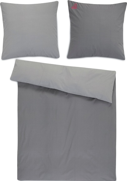 COUCH? Wendebettwäsche »Dreamteam in Gr. 135x200 oder 155x220 cm«, (2 tlg.), Bettwäsche aus Baumwolle, Bettwäsche mit Herz-Stickerei