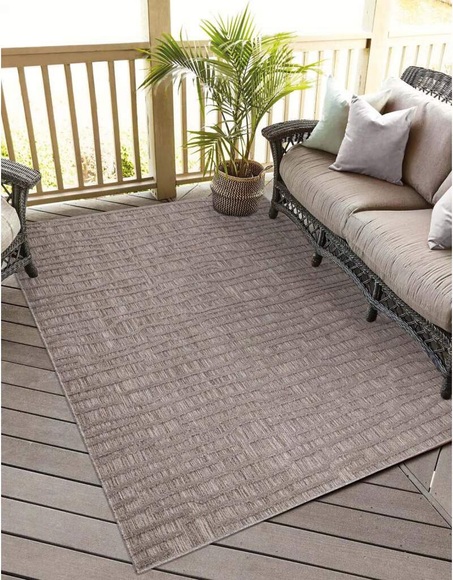 Carpet City Teppich »Santorini«, rechteckig, 5 mm Höhe, 3D-Effekt, für Wohnzimmer, Flur, Küche, Wintergarten, Balkon, Wetterfest & UV-beständig