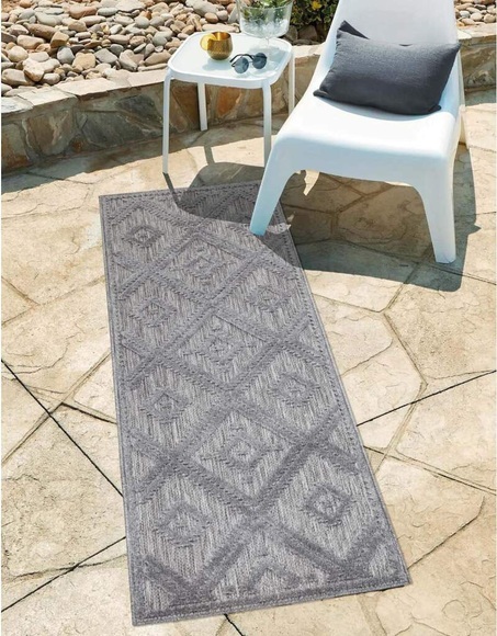 Carpet City Teppich »Santorini«, rechteckig, 5 mm Höhe, 3D-Effekt, für Wohnzimmer, Flur, Küche, Wintergarten, Balkon, Wetterfest & UV-beständig