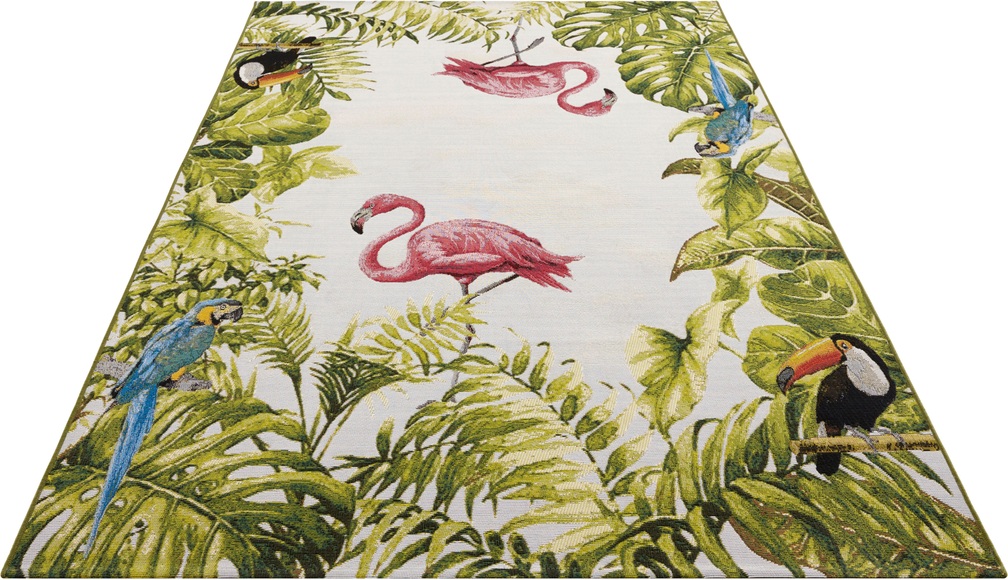 HANSE Home Outdoorteppich »Tropical Birds«, rechteckig, 3 mm Höhe, strapazierfähig, robust, pflegeleicht, fussbodenheizungsgeeignet