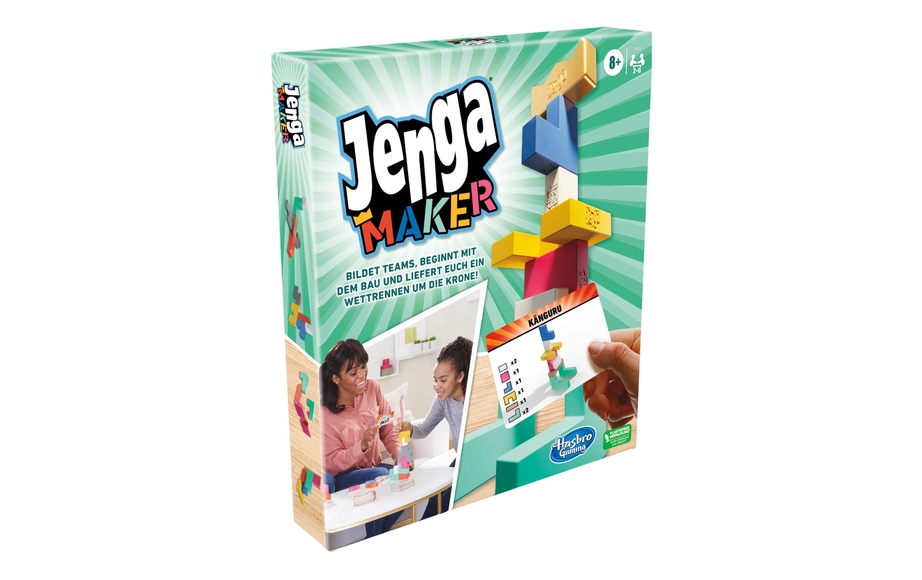 Hasbro F4528100 - Jenga Maker, Stapelspiel, Partyspiel