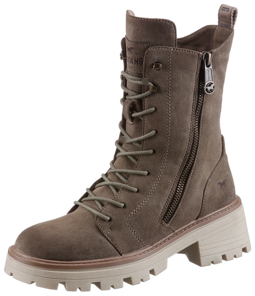Mustang Shoes Schnürboots, mit zwei Reissverschlüssen
