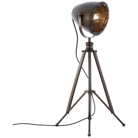 Tischlampe LED E27 40 W EEK: abhängig v. Leuchtmittel (A++ - E) Brilliant Anit 99042/46 Schwarz, Edelstahl