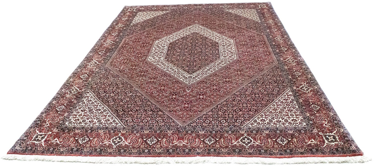 morgenland Wollteppich »Bidjar Teppich handgeknüpft rot«, rechteckig, 15 mm Höhe