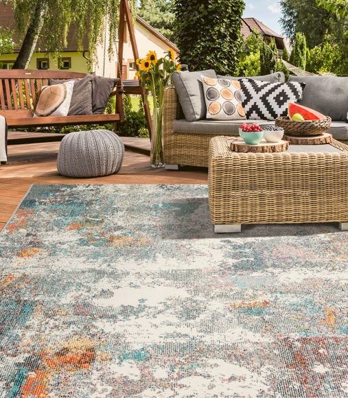 merinos Teppich »Salsa Outdoor 54507«, rechteckig, In- und Outdoor geeignet, Aussenbereich, Balkon, robust, Vintage