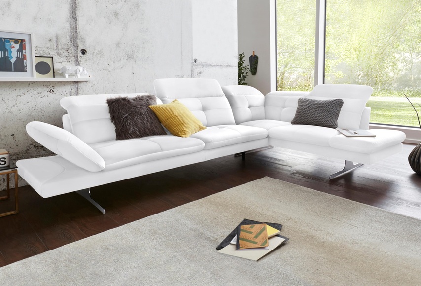 exxpo - sofa fashion Ecksofa, inkl. Kopf- bzw. Rückenverstellung und Armteilverstellung