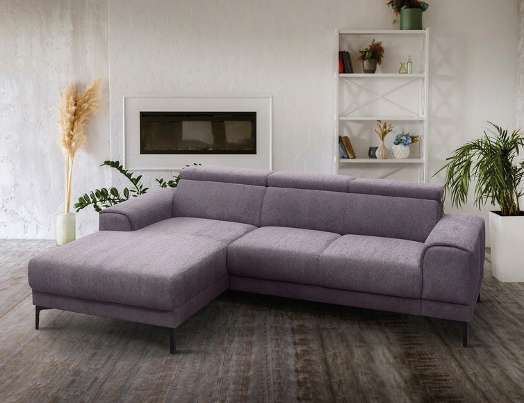 exxpo - sofa fashion Ecksofa »Ophelia«, 3 Kopfstützen, wahlweise Sitztiefenverstellung, frei im Raum stellbar