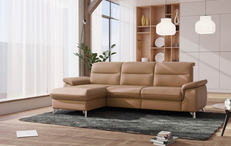 SCHÖNER WOHNEN LAMINAT Ecksofa, wahlweise mit motorischer Relaxfunktion