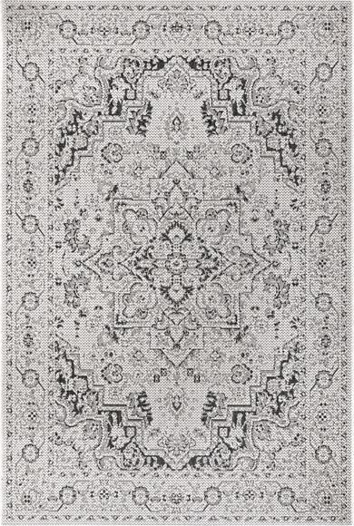 White Label - Teppich In-& Outdoor - 80 x 150 cm; - Creme, Schwarz