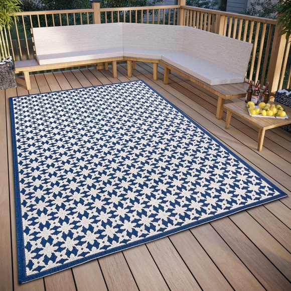 freundin Home Collection Teppich »Antonia«, rechteckig, In und Outdoor, Flachgewebe, wetterfest, pflegeleicht, robust