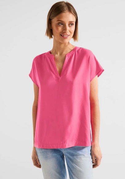 Blusenshirt in Unifarbe