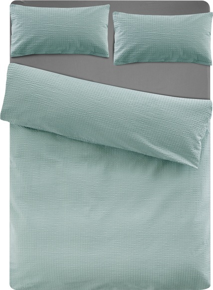 Schlafwelt Bettwäsche »Sari2 in Gr. 135x200 oder 155x220 cm«, (2 tlg.), aus Baumwolle, uni Bettwäsche in Seersucker Qualität ideal für Sommer