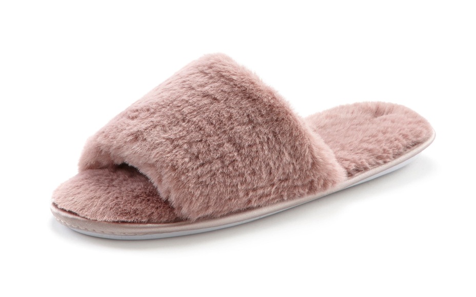 Vivance Hausschuh, mit Fellimitat VEGAN