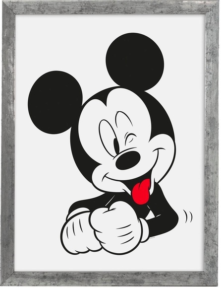 Komar Bild mit Rahmen »Mickey Mouse«, (1 St.), Hochwertigen Echtholzrahmen. FSC zertifiziert, was eine nachhaltige Forstwirtschaft garantiert.