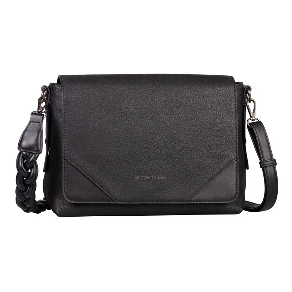 TOM TAILOR Umhängetasche »Wendy Flap bag M top zip«, mit modischen Flechtdetails