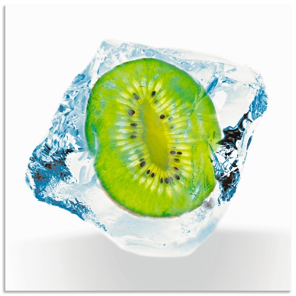 Artland Wandbild »Kiwi im Eiswürfel«