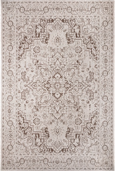 White Label - Teppich In-& Outdoor - 80 x 150 cm; - Creme, Hellbraun