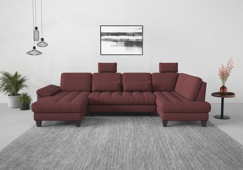 sit&more Wohnlandschaft, wahlweise mit Bettfunktion, Bettkasten, Sitztiefenverstellung