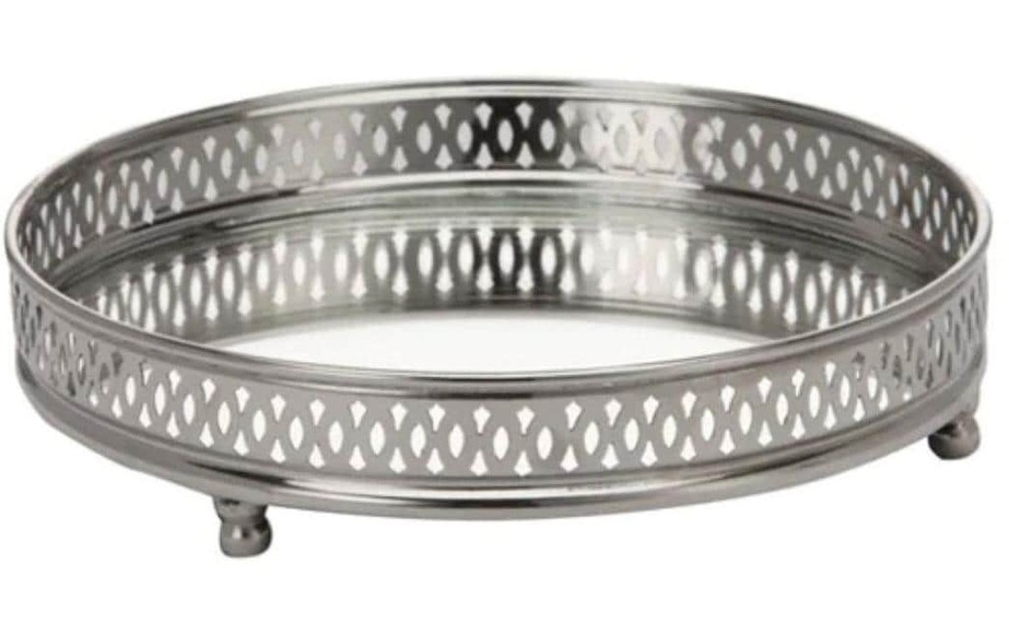Lene Bjerre-Bethel Spiegel Tablett Rund S, Silber