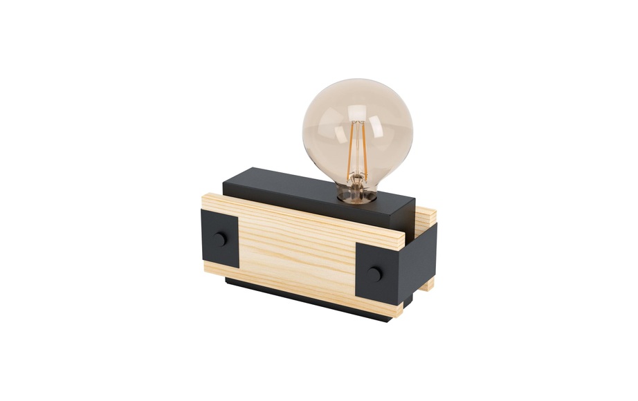Eglo - Tischlampe Layham, Schwarz, Braun