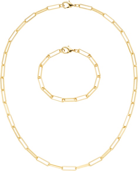 Firetti Ketten und Armband Set »Multipack Schmuck Geschenk Armkette Halskette Langankerkettenglieder«, (Set, 2 tlg.)