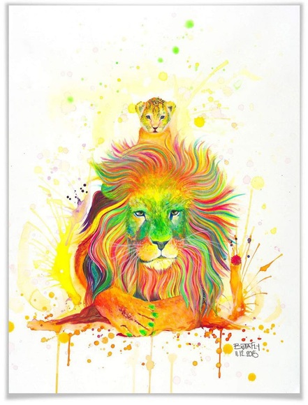 Wall-Art Poster »A Kings Pride«, Schriftzug, (1 St.), Poster, Wandbild, Bild, Wandposter
