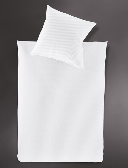 2-teilige Bettwäsche-Garnitur aus Jersey Irisette weiss