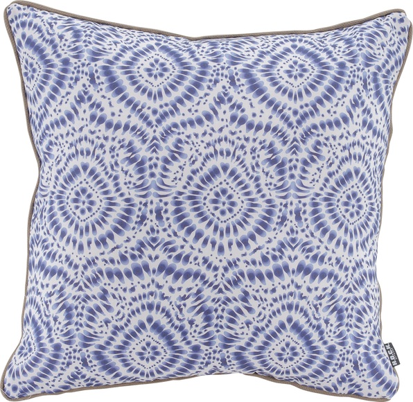H.O.C.K. Dekokissen »Badu Batik Steel Outdoor«, mit Keder, Kissenhülle mit Füllung, 1 Stück