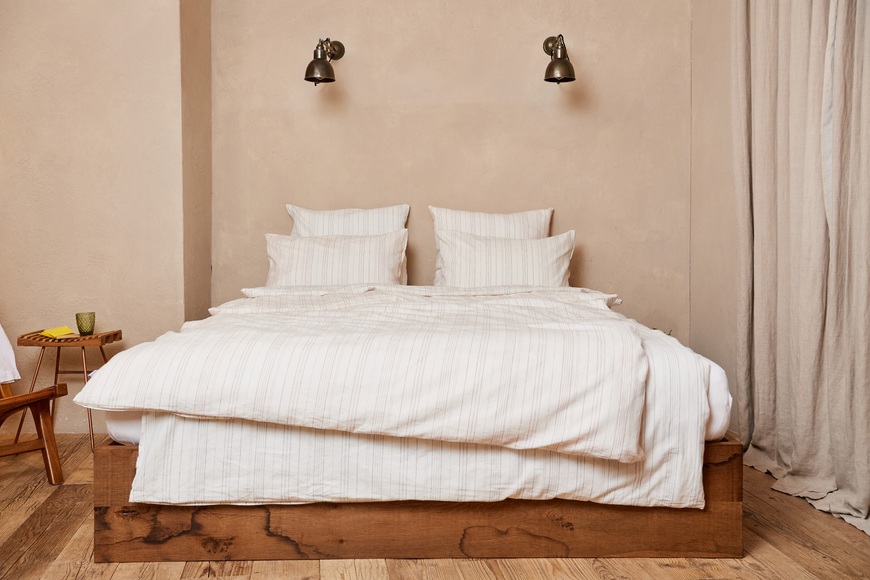 Journey Living - Kissenanzug BOLGHERI - Biobaumwolle/Leinen/ - nude - 65x65