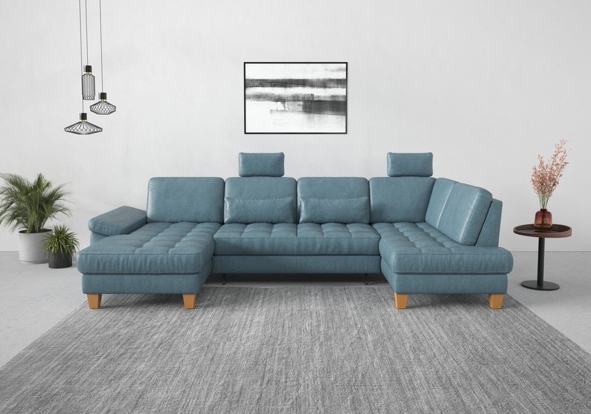 sit&more Wohnlandschaft, wahlweise mit Bettfunktion, Bettkasten, Sitztiefenverstellung