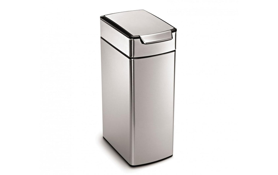 Touch-Abfallsammler mit Inneneimer Volumen 40 l, BxHxT 256 x 712 x 430 mm Edelstahl