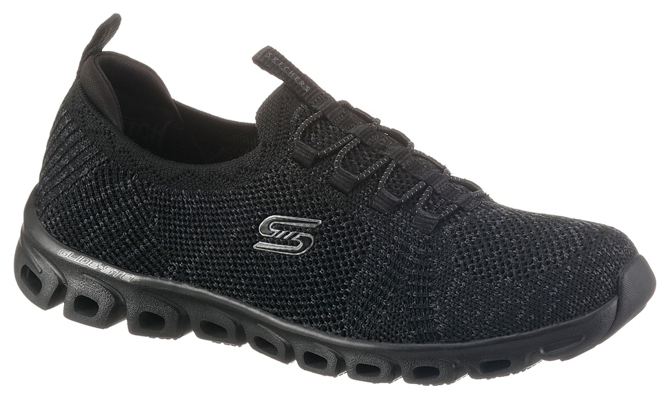 SKECHERS GLIDE STEP Schlupfschuh für Damen schwarz