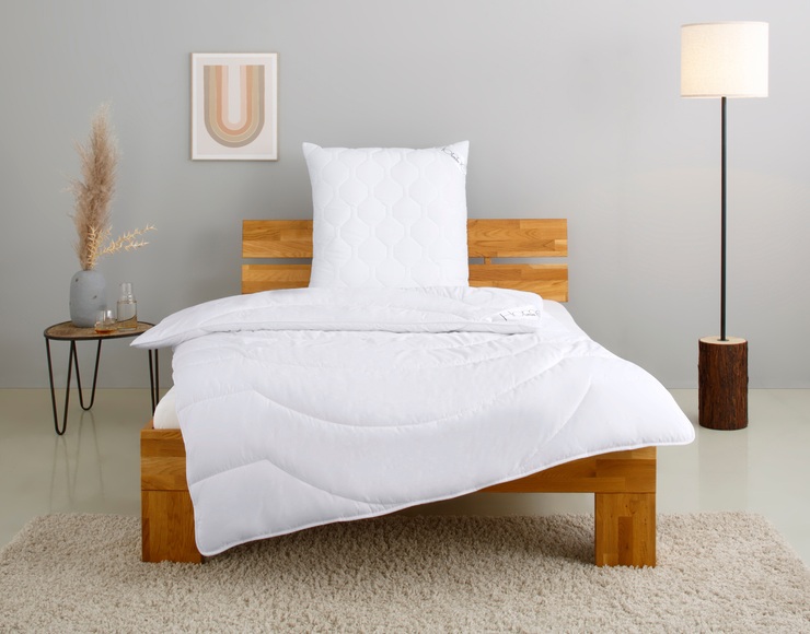 Home affaire Microfaserbettdecke + Kopfkissen »Liesing«, (Spar-Set), Füllung 60% Tencel