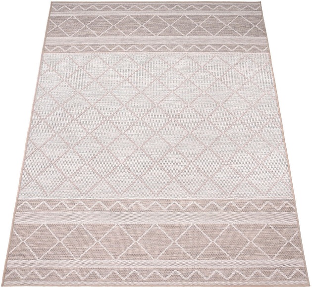 Paco Home Teppich »Vermont 191«, rechteckig, Flachgewebe, modernes Design mit Rauten, gesteift, Outdoor geeignet